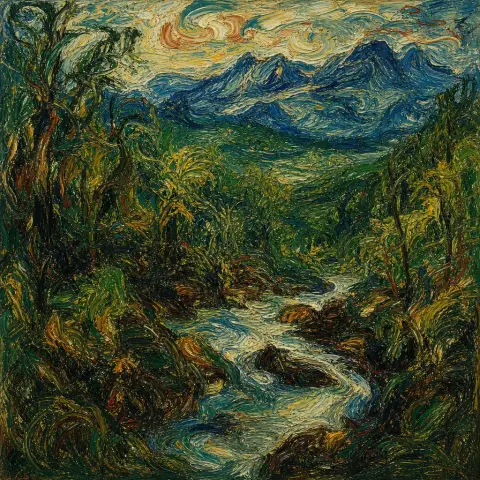 阿凡迪 Affandi 风格生成图