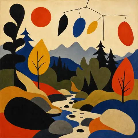 亚历山大·考尔德 Alexander Calder 风格生成图