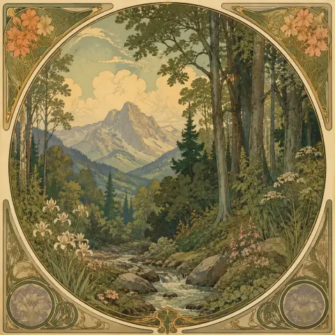 阿尔丰斯·穆夏 Alphonse Mucha 风格生成图