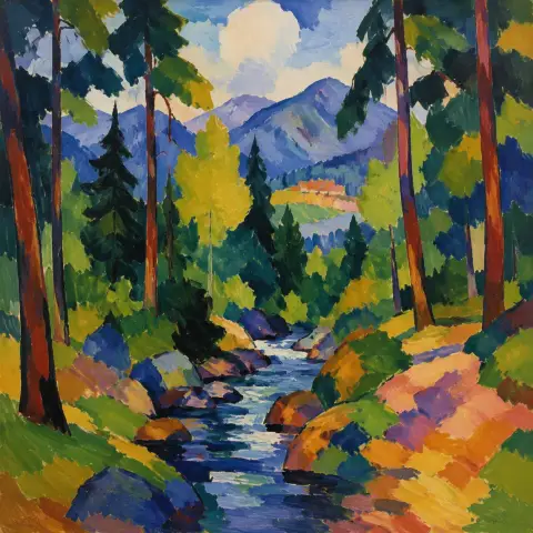 奥古斯特·马克 Auguste Macke 风格生成图