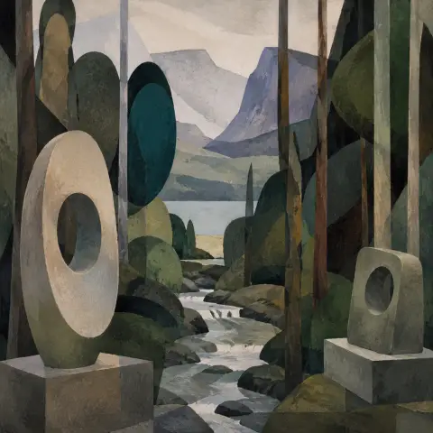 芭芭拉·赫普沃斯 Barbara Hepworth 风格生成图
