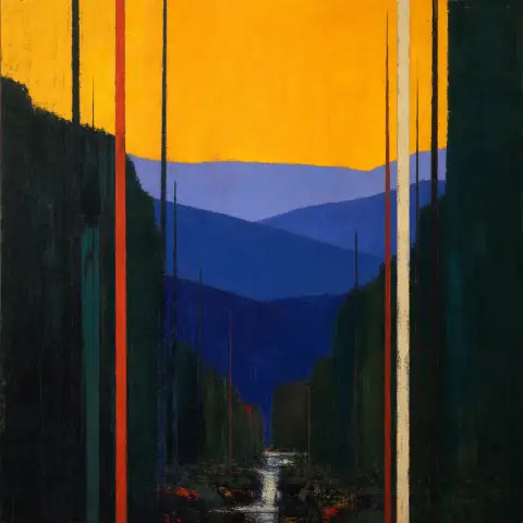 巴尼特·纽曼 Barnett Newman 风格生成图