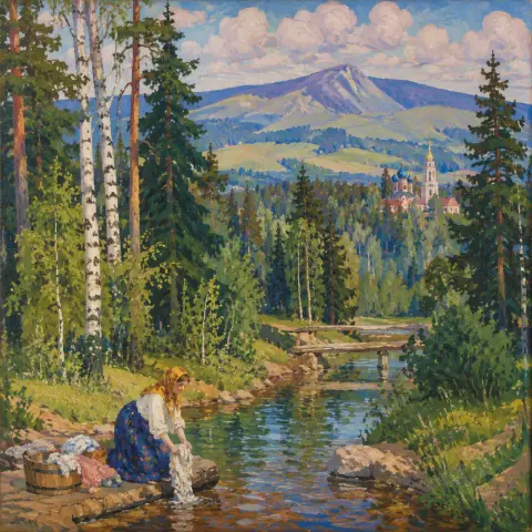 鲍里斯·库斯托季耶夫 Boris Kustodiev 风格生成图