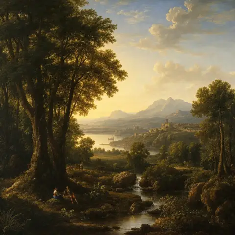 克劳德·洛兰 Claude Lorrain 风格生成图