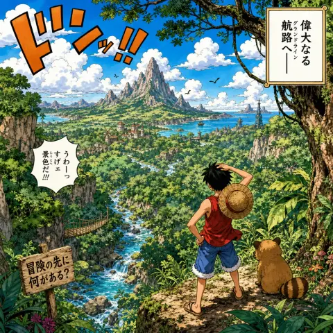 尾田荣一郎 Eiichiro Oda 风格生成图