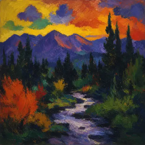 埃米尔·诺尔德 Emil Nolde 风格生成图
