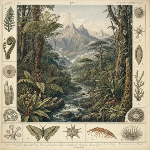 恩斯特·海克尔 Ernst Haeckel 风格生成图