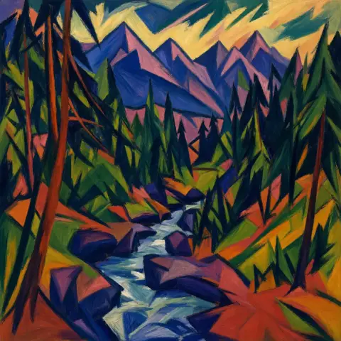 恩斯特·路德维希·基希纳 Ernst Ludwig Kirchner 风格生成图