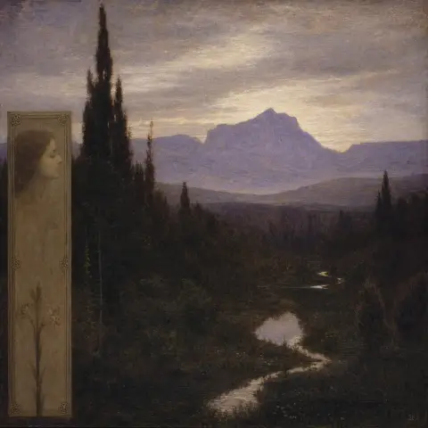费尔南·克罗夫 Fernand Khnopff 风格生成图
