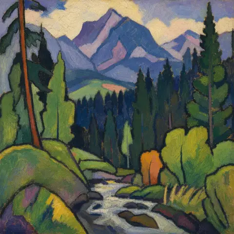 加布里埃莱·明特尔 Gabriele Münter 风格生成图
