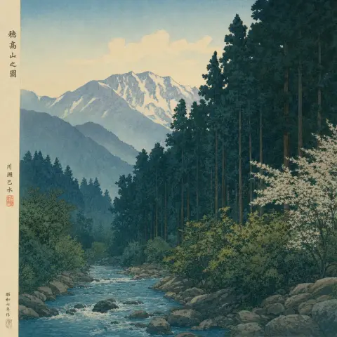 川濑巴水 Hasui Kawase 风格生成图