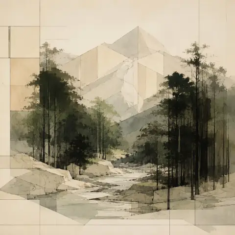 贝聿铭 I.M. Pei 风格生成图