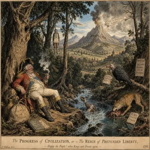 詹姆斯·吉尔雷 James Gillray 风格生成图