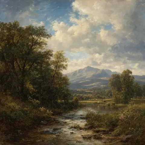 约翰·康斯特勃 John Constable 风格生成图