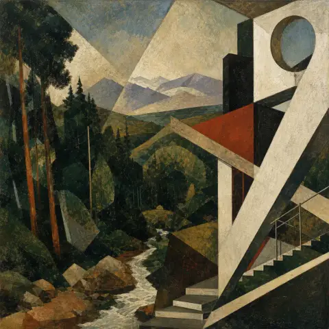 康斯坦丁·梅尔尼科夫 Konstantin Melnikov 风格生成图