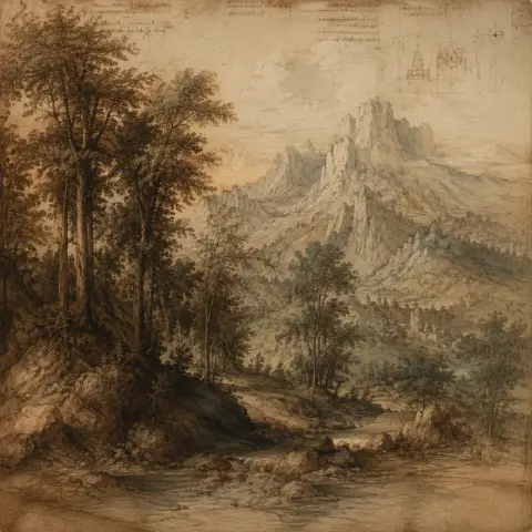 列奥纳多·达·芬奇 Leonardo da Vinci 风格生成图