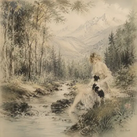 路易·艾卡 Louis Icart 风格生成图