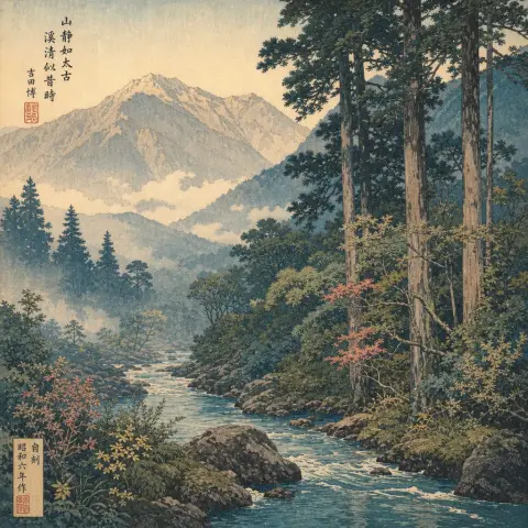 小原古邨 Ohara Koson 风格生成图