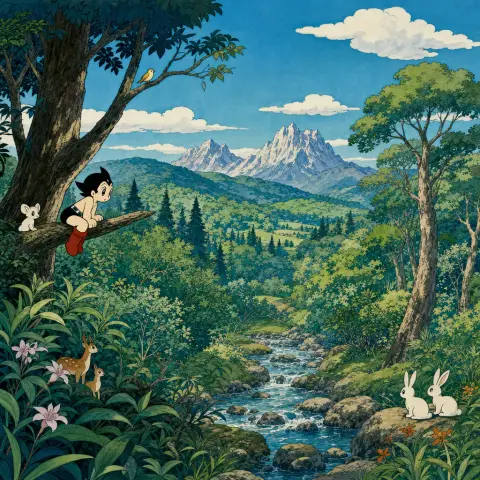 手冢治虫 Osamu Tezuka 风格生成图