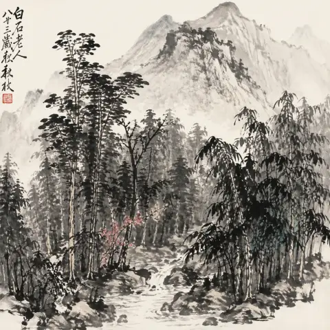 齐白石 Qi Baishi 风格生成图