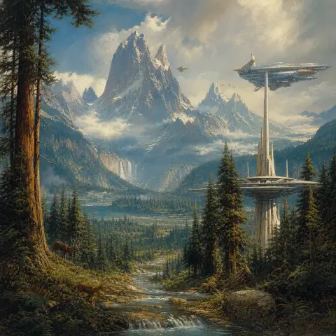 拉尔夫·麦考瑞 Ralph McQuarrie 风格生成图
