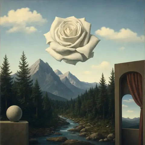 勒内·马格里特 Rene Magritte 风格生成图