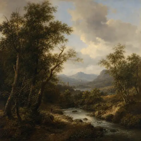 萨洛蒙·范·雷斯达尔 Salomon van Ruysdael 风格生成图