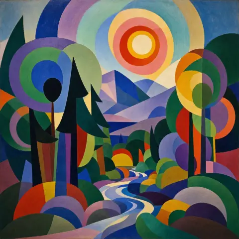 索尼娅·德劳内 Sonia Delaunay 风格生成图
