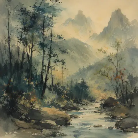 黄齐耀 Tyrus Wong 风格生成图