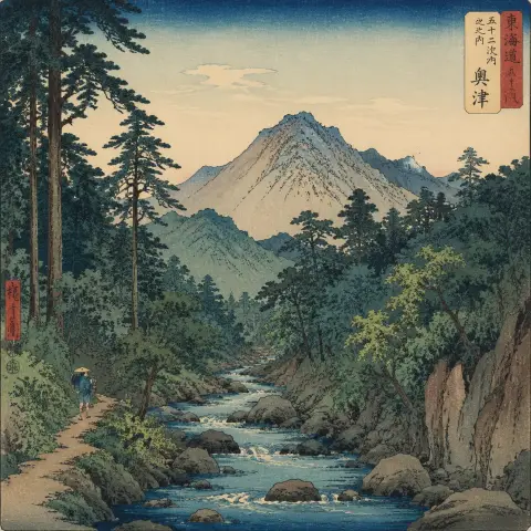 歌川广重 Utagawa Hiroshige 风格生成图