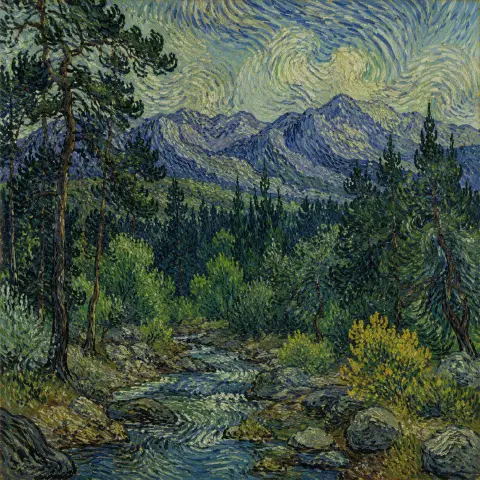 梵高 Vincent van Gogh 风格生成图