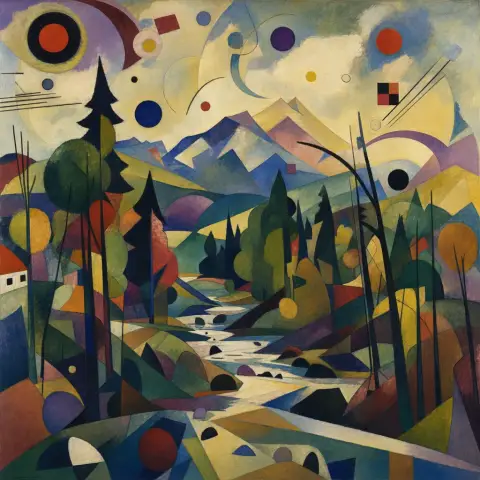 瓦西里·康定斯基 Wassily Kandinsky 风格生成图