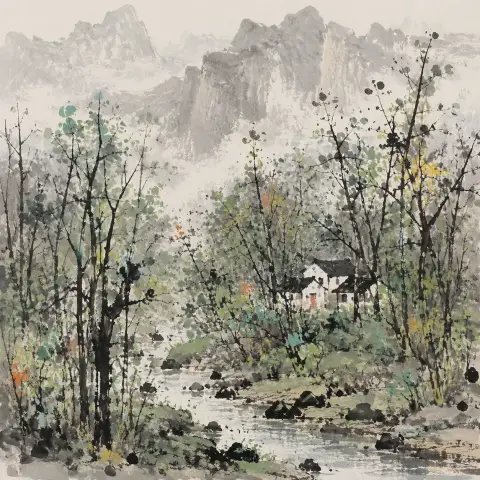 吴冠中 Wu Guanzhong 风格生成图